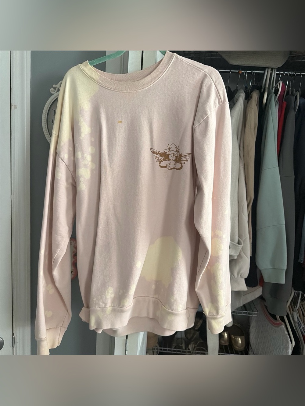 Oversized baby pink Boy’s Lie Crewneck